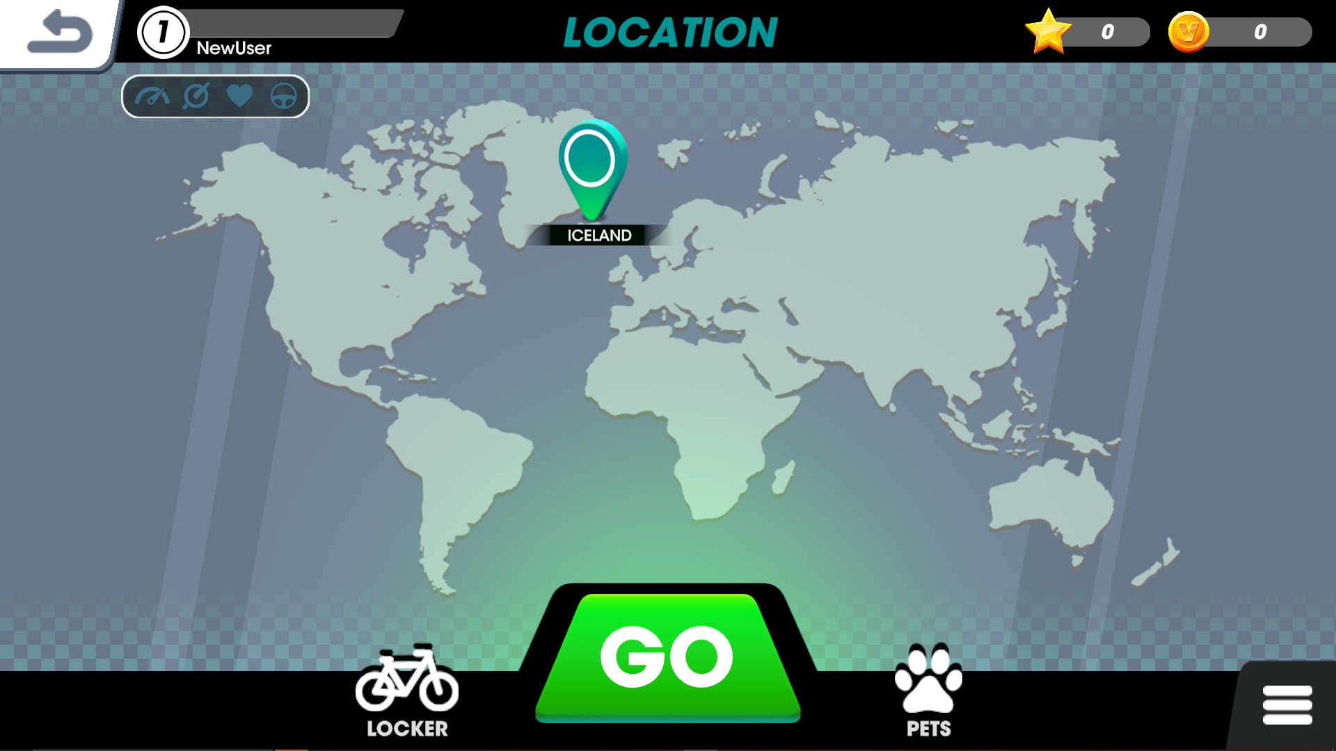 screenshot of world map