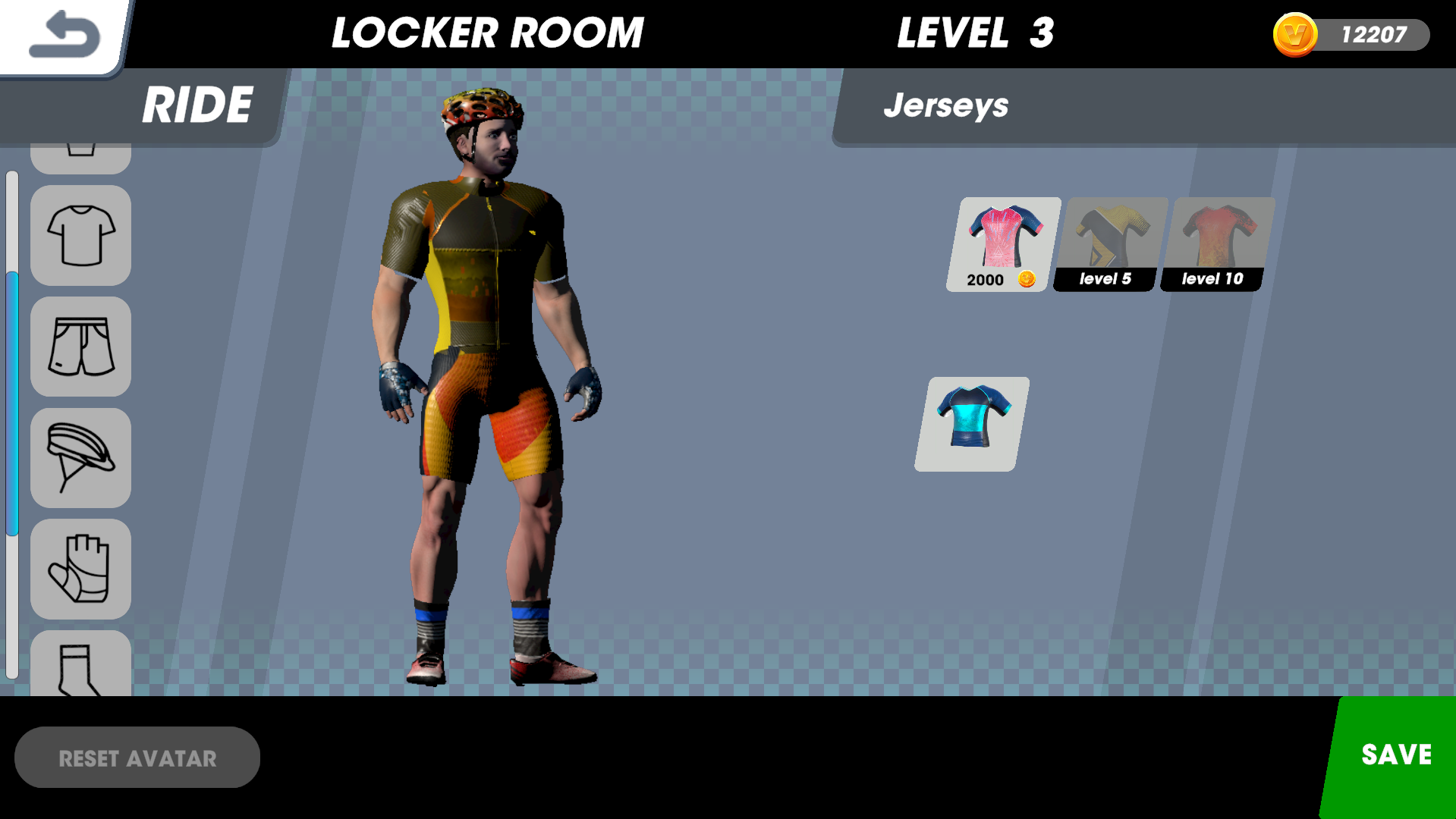 screenshot of locker room